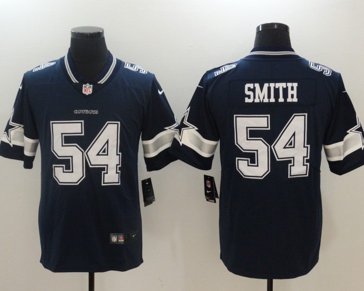Men's Dallas Cowboys Jaylon Smith #54 Navy Jersey