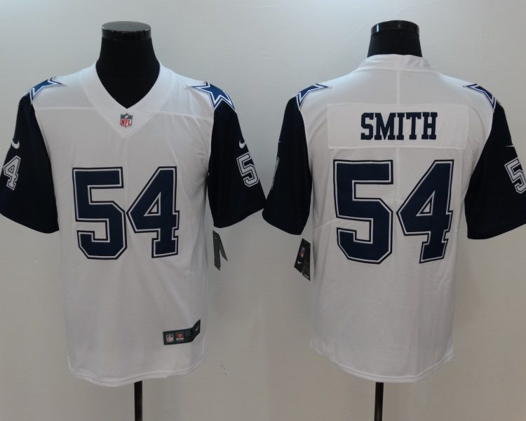 Men's Dallas Cowboys Jaylon Smith #54 White Jersey