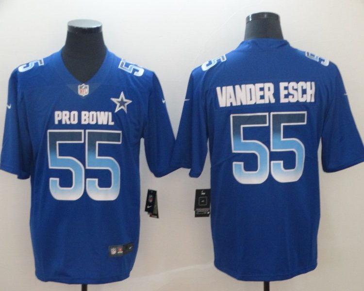 Men's Dallas Cowboys Leighton Vander Esch #55 Blue All Star Jersey