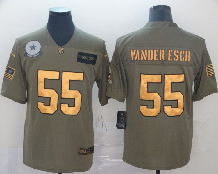 Men's Dallas Cowboys Leighton Vander Esch #55 Brown Jersey