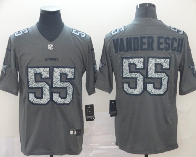 Men's Dallas Cowboys Leighton Vander Esch #55 Gray Jersey