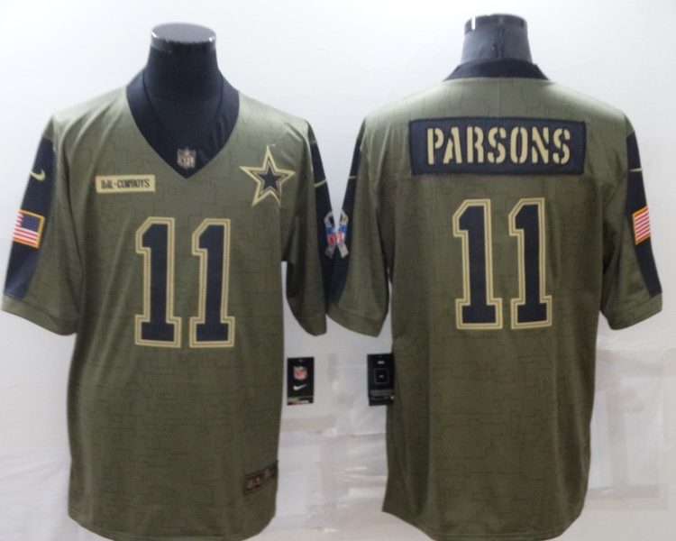 Men's Dallas Cowboys Micah Parsons #11 Brown Jersey