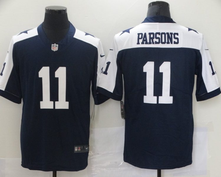 Men's Dallas Cowboys Micah Parsons #11 Navy Alternate Jersey