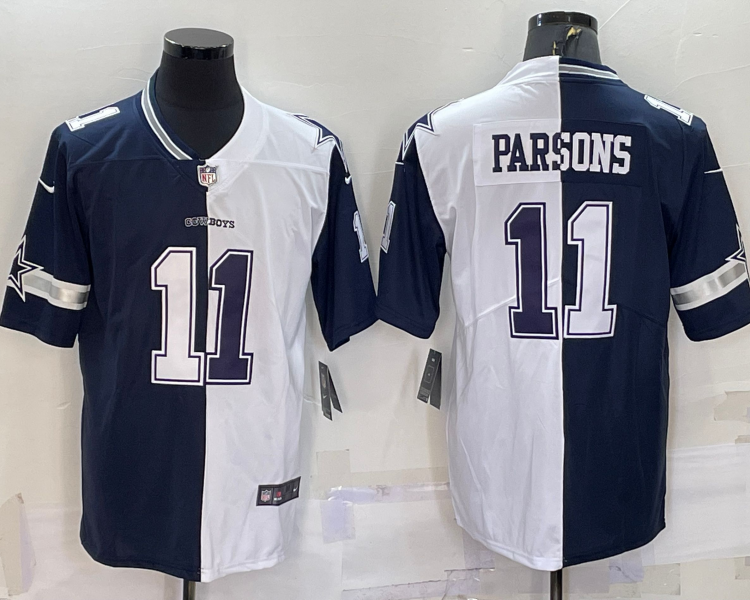 Men's Dallas Cowboys Micah Parsons #11 Navy/White Jersey