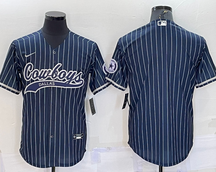 Men's Dallas Cowboys Navy Blank Jersey