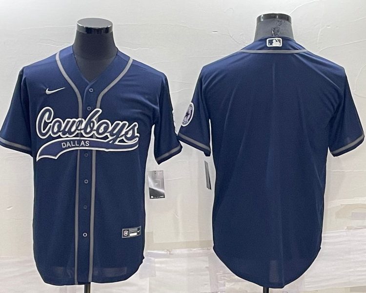 Men's Dallas Cowboys Navy Blank Jersey