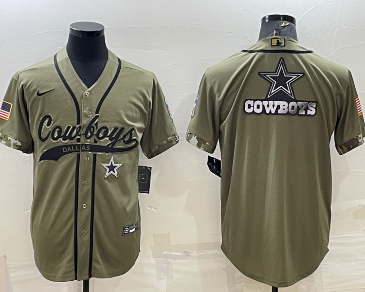 Men's Dallas Cowboys Olive 2022 Salute To Service Limited Jersey