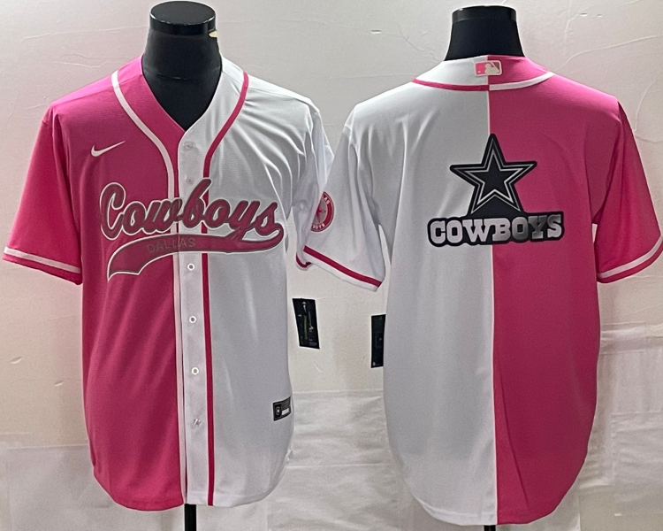 Men's Dallas Cowboys Pink/White Jersey