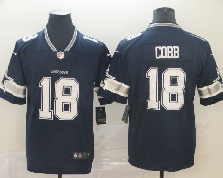 Men's Dallas Cowboys Randall Cobb #18 Navy Jersey