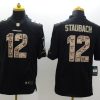 Men's Dallas Cowboys Roger Staubach #12 Black Jersey