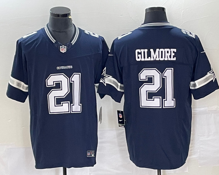 Men's Dallas Cowboys Stephon Gilmore #21 Navy Jersey