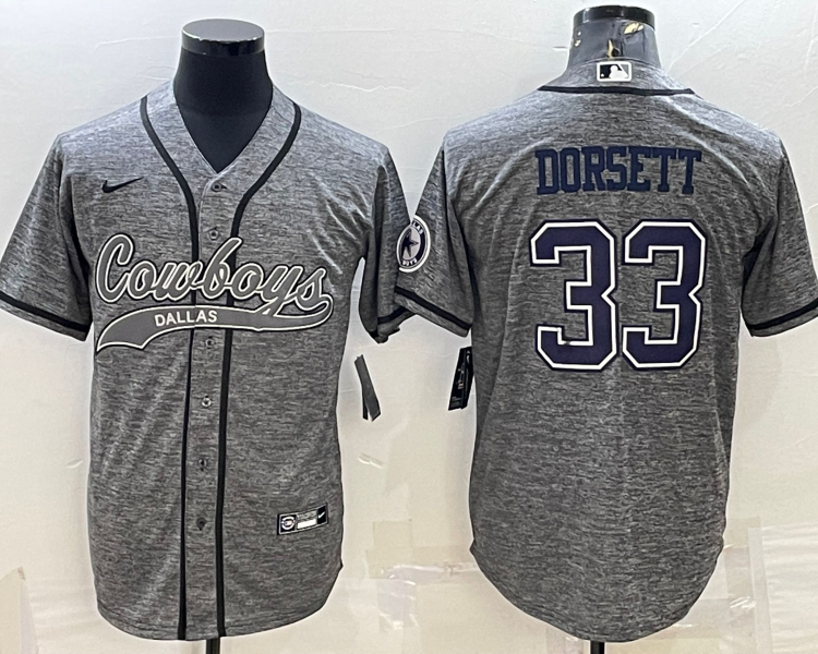 Men's Dallas Cowboys Tony Dorsett #33 Gray Jersey Joint Edition