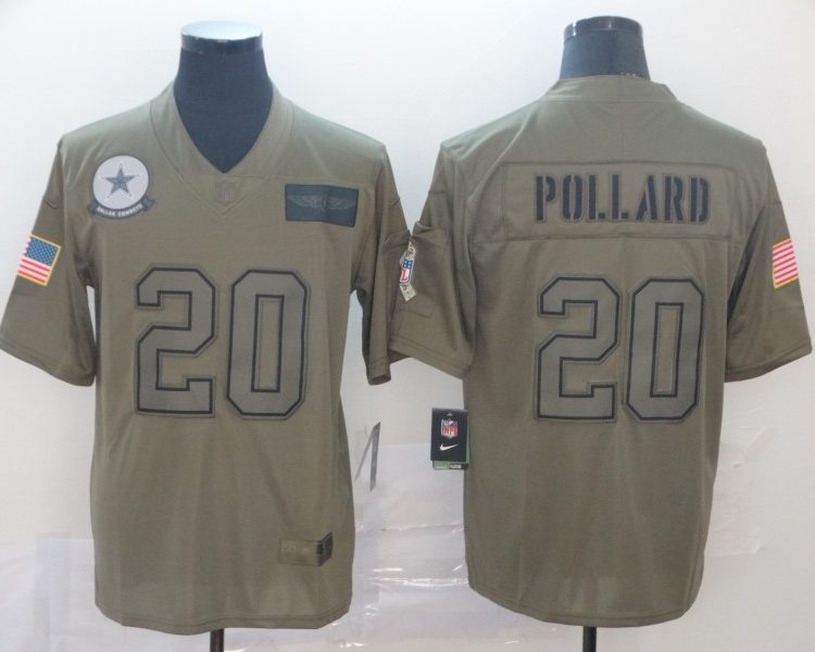 Men's Dallas Cowboys Tony Pollard #20 Brown Jersey