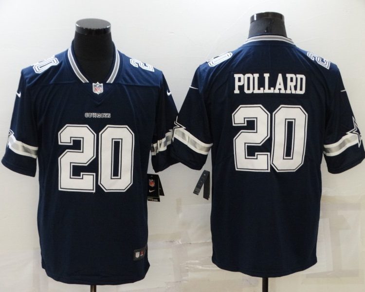 Men's Dallas Cowboys Tony Pollard #20 Navy Jersey