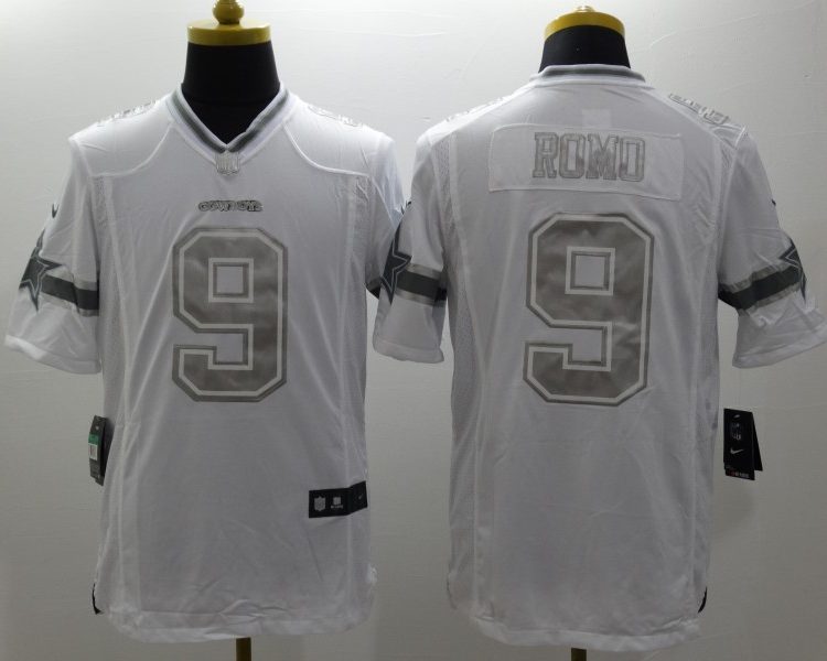 Men's Dallas Cowboys Tony Romo #9 White Jersey