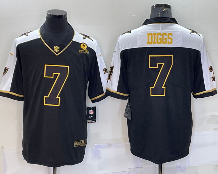 Men's Dallas Cowboys Trevon Diggs #7 Black Jersey