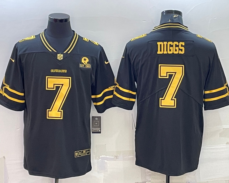 Men's Dallas Cowboys Trevon Diggs #7 Black Jersey