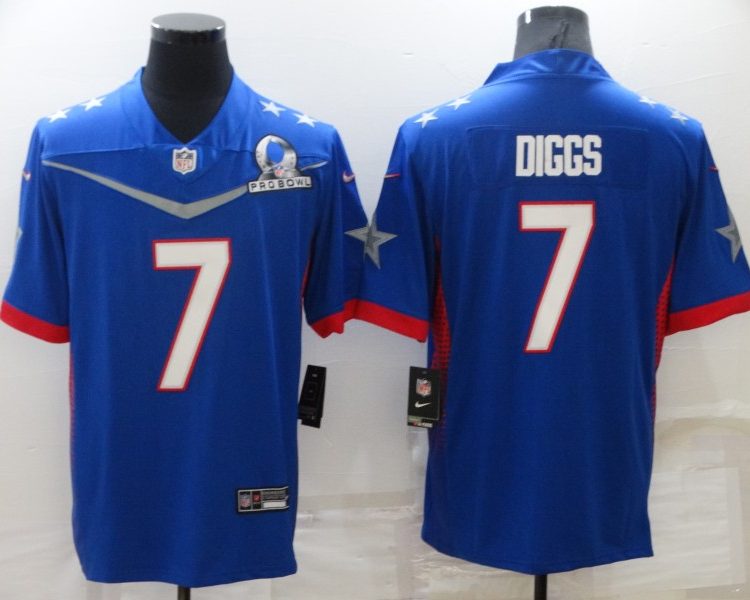 Men's Dallas Cowboys Trevon Diggs #7 Blue ALL STAR Jersey