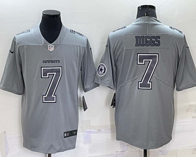 Men's Dallas Cowboys Trevon Diggs #7 Gray Atmosphere Jersey