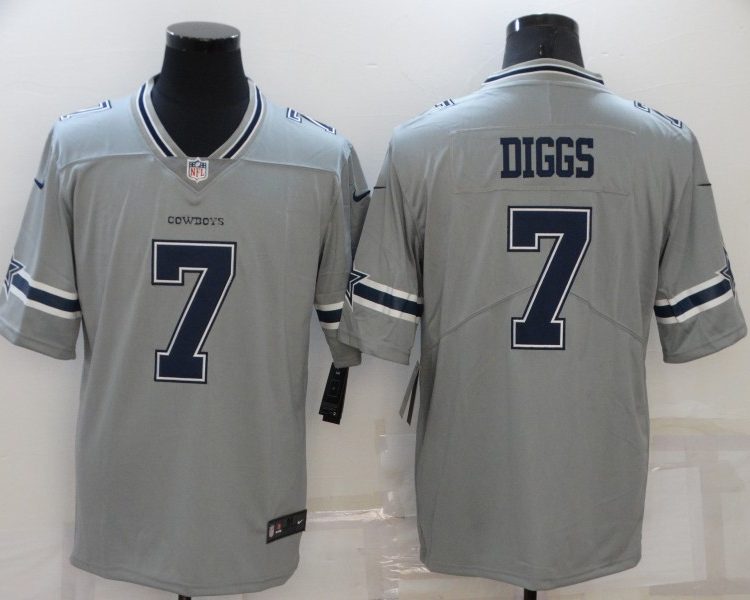 Men's Dallas Cowboys Trevon Diggs #7 Gray Inverted Legend Jersey