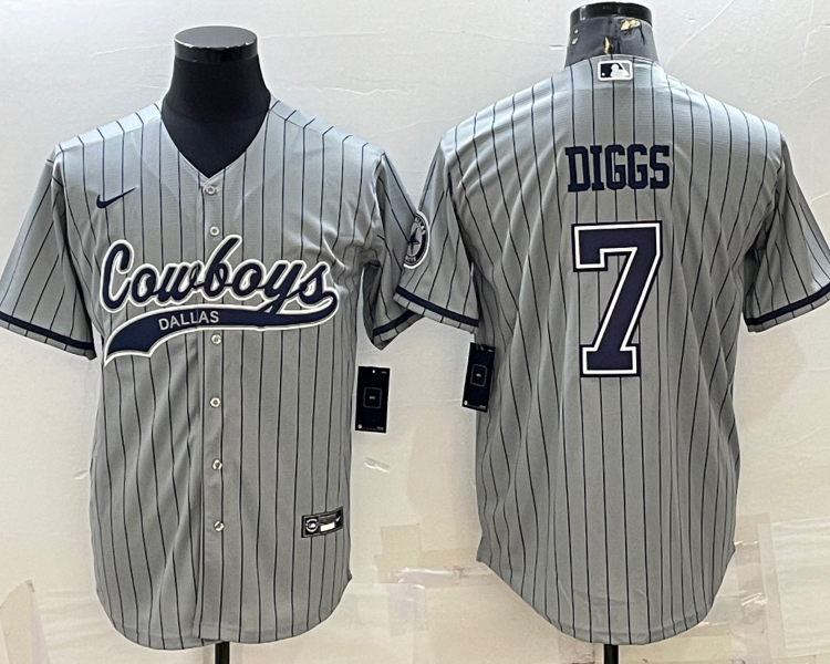 Men's Dallas Cowboys Trevon Diggs #7 Gray Jersey Joint Edition