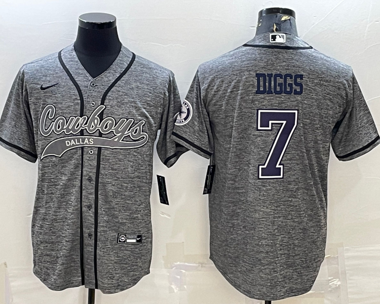 Men's Dallas Cowboys Trevon Diggs #7 Gray Jersey Joint Edition