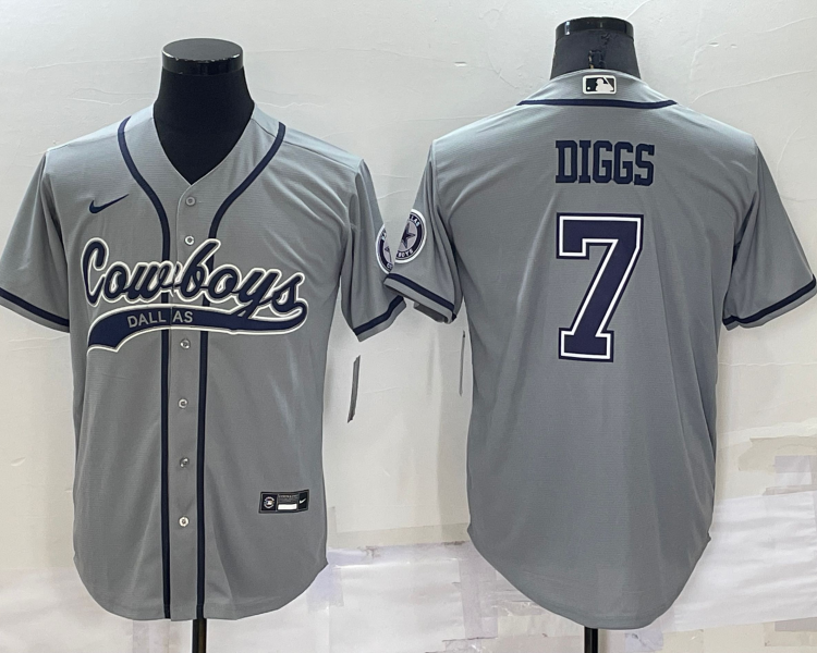 Men's Dallas Cowboys Trevon Diggs #7 Gray Jersey Joint Edition