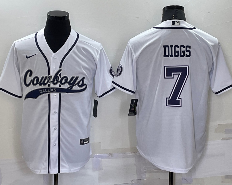 Men's Dallas Cowboys Trevon Diggs #7 White Jersey Joint Edition