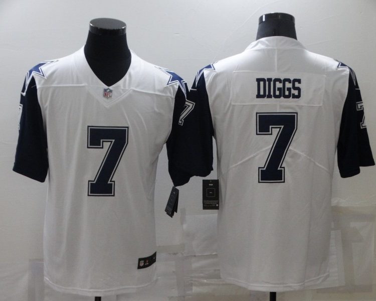 Men's Dallas Cowboys Trevon Diggs #7 White Jersey