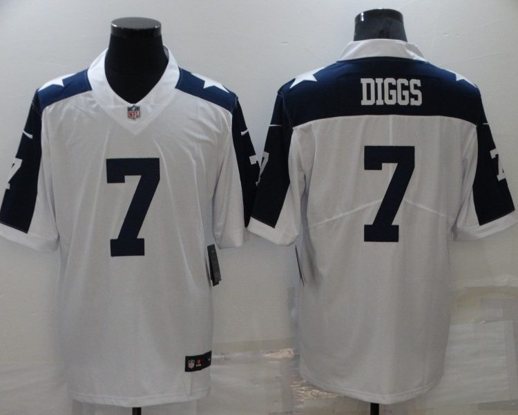Men's Dallas Cowboys Trevon Diggs #7 White Jersey