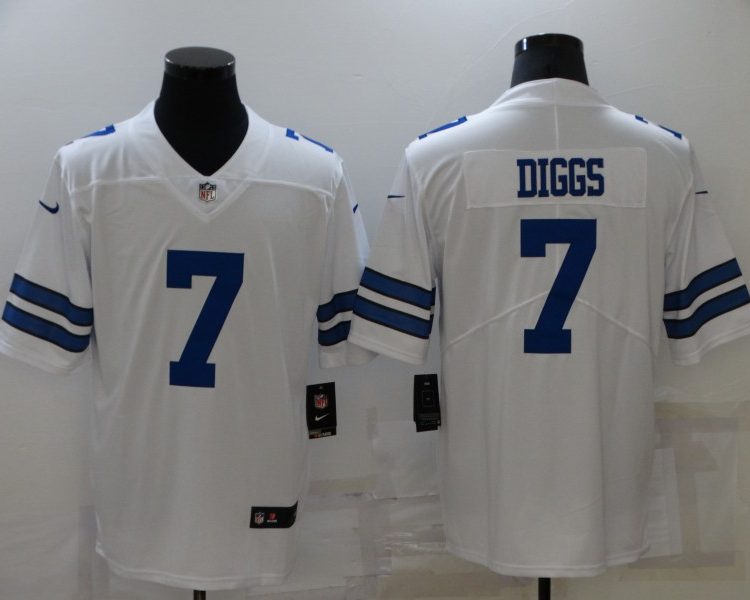 Men's Dallas Cowboys Trevon Diggs #7 White Jersey