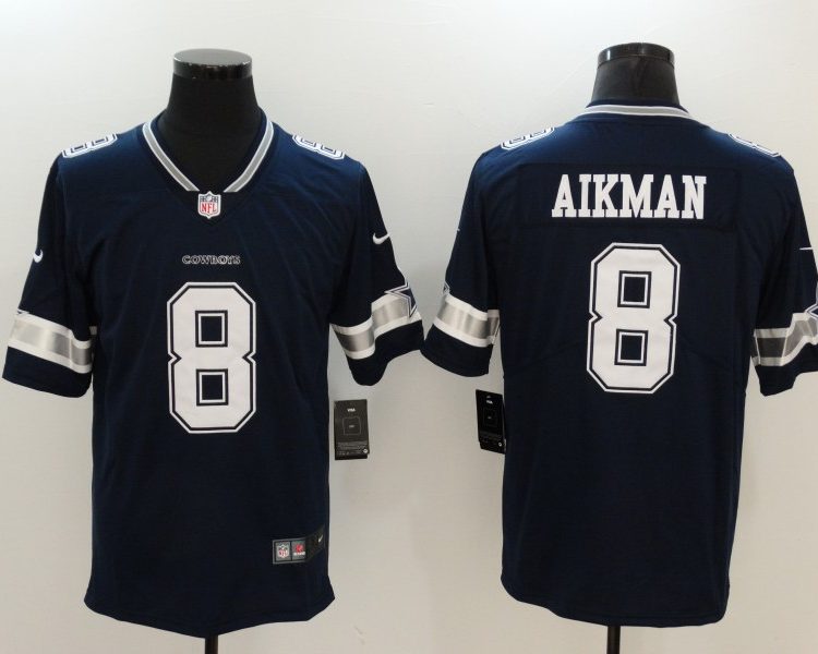 Men's Dallas Cowboys Troy Aikman #8 Navy Jersey