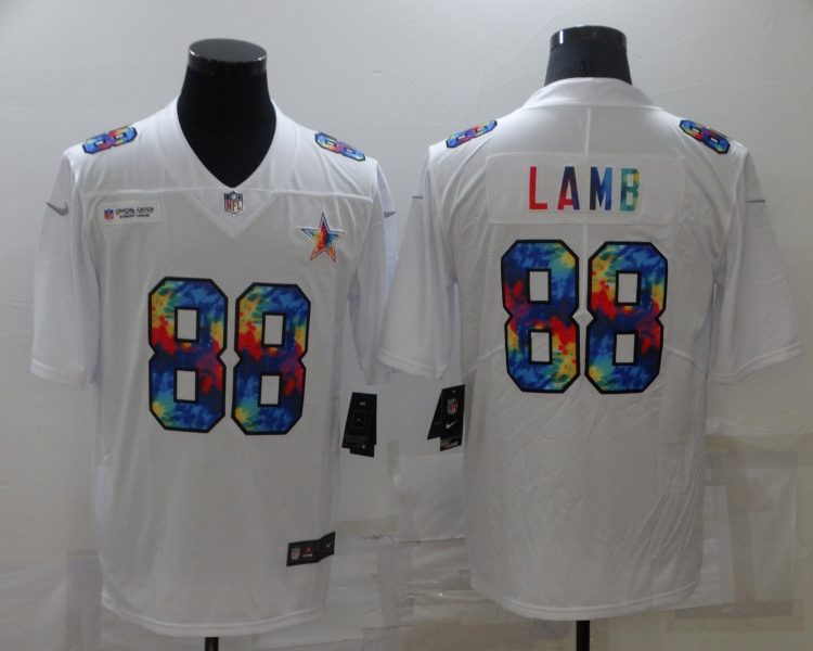 Men's Dallas Cowboys #88 CeeDee Lamb White Jersey