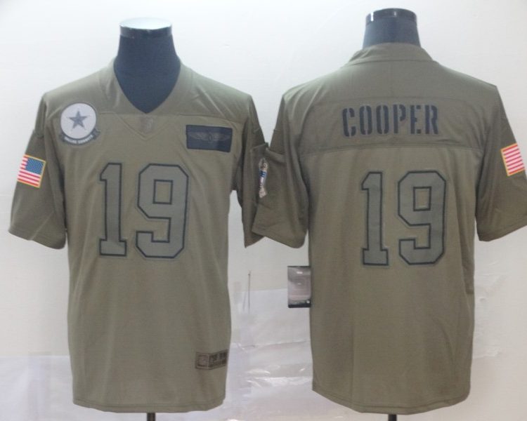 Men's Dallas Cowboys Amari Cooper #19 Brown Jersey