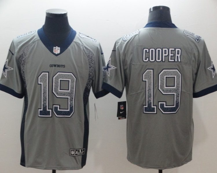 Men's Dallas Cowboys Amari Cooper #19 Gray Jersey