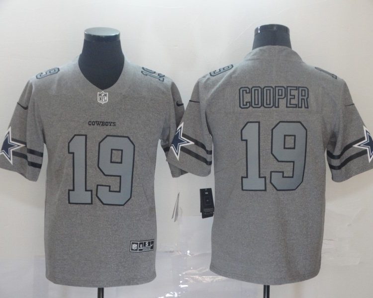 Men's Dallas Cowboys Amari Cooper #19 Gray Jersey