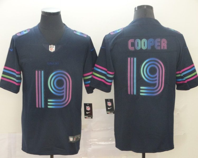 Men's Dallas Cowboys Amari Cooper #19 Navy City Edition Jersey