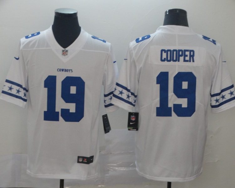 Men's Dallas Cowboys Amari Cooper #19 White Jersey