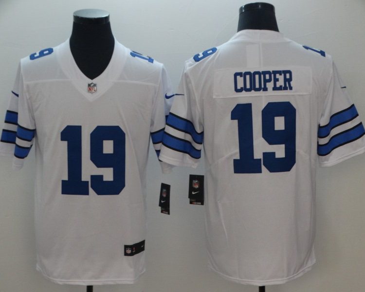 Men's Dallas Cowboys Amari Cooper #19 White Jersey