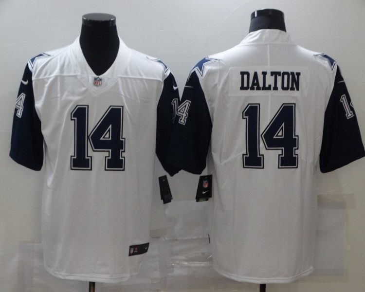 Men's Dallas Cowboys Andy Dalton #14 White Jersey