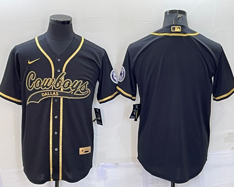 Men's Dallas Cowboys Black Blank Jersey