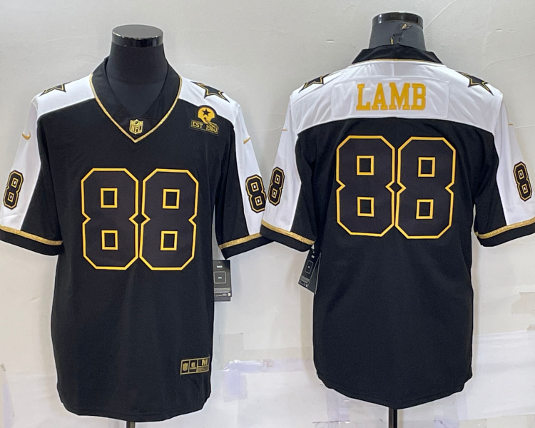 Men's Dallas Cowboys CeeDee Lamb #88 Black Jersey