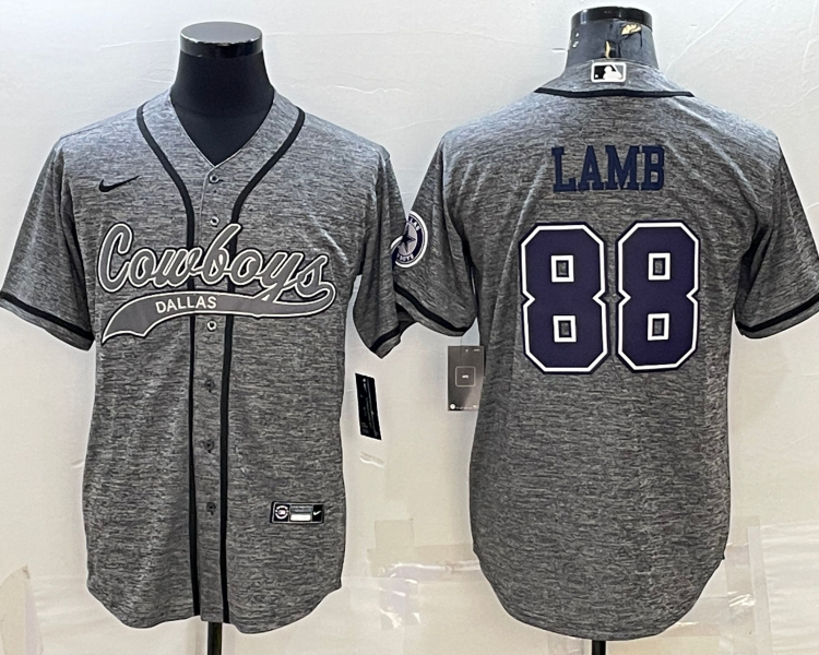 Men's Dallas Cowboys CeeDee Lamb #88 Gray Jersey Joint Edition
