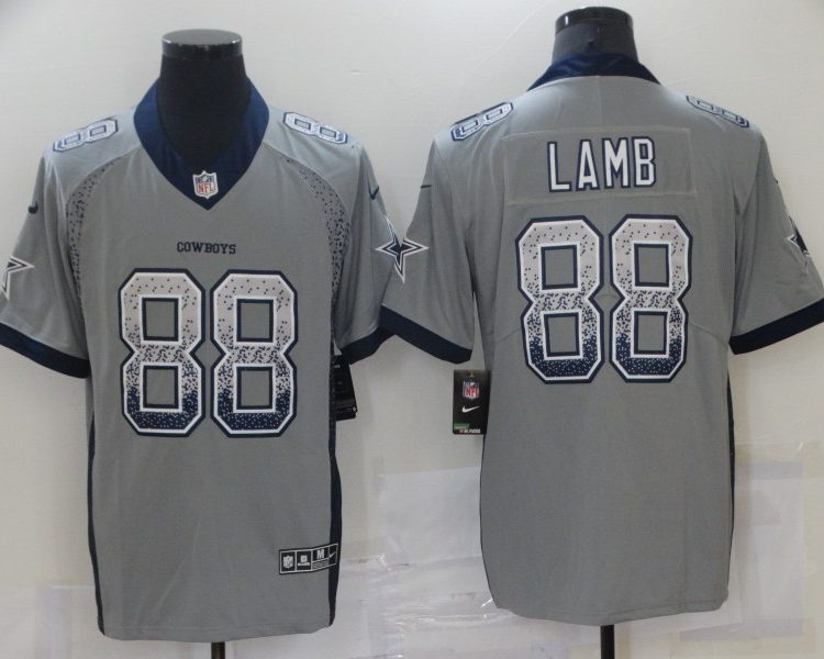 Men's Dallas Cowboys CeeDee Lamb #88 Gray Jersey