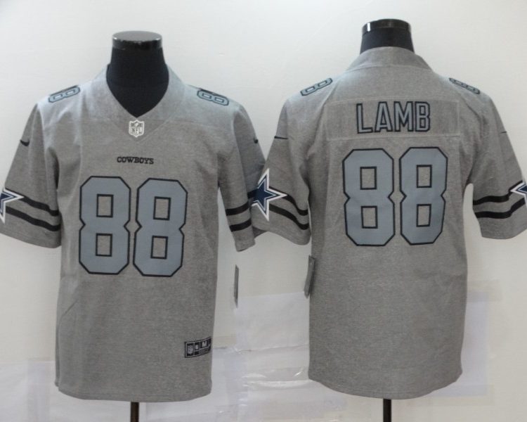 Men's Dallas Cowboys CeeDee Lamb #88 Gray Jersey