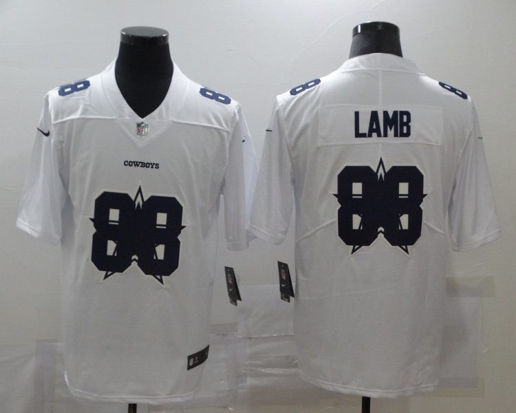 Men's Dallas Cowboys CeeDee Lamb #88 White Authentic Jersey