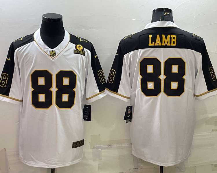Men's Dallas Cowboys CeeDee Lamb #88 White Jersey