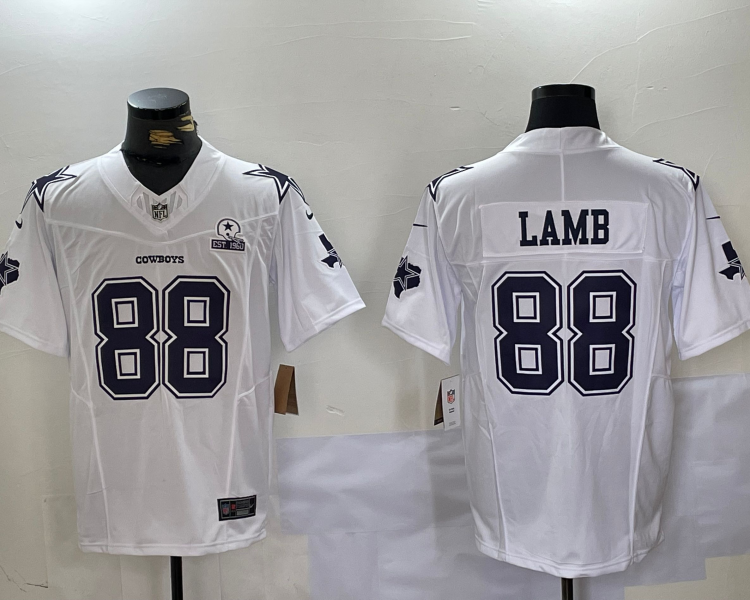 Men's Dallas Cowboys CeeDee Lamb #88 White Jersey
