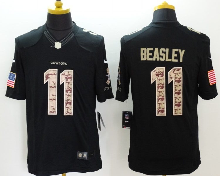 Men's Dallas Cowboys Cole Beasley #11 Black Jersey