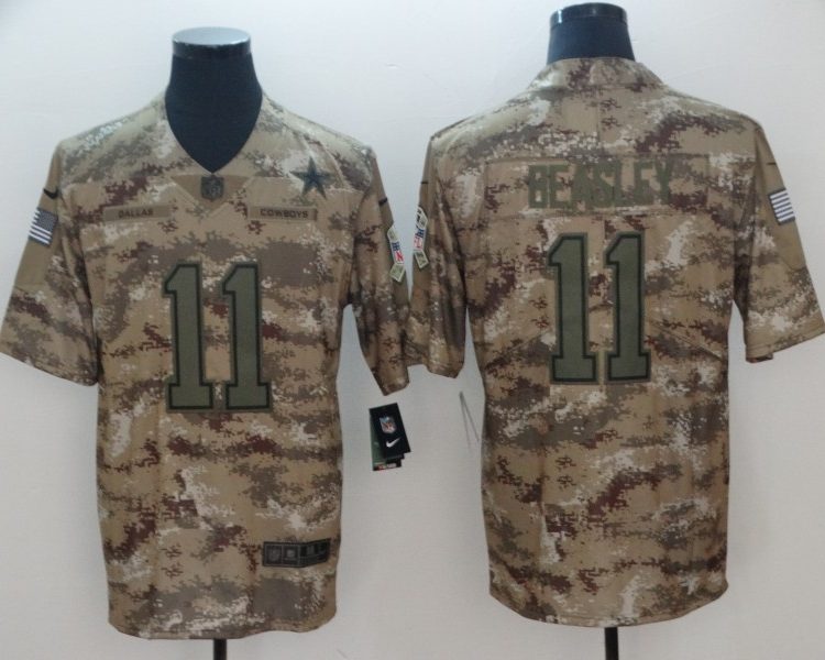 Men's Dallas Cowboys Cole Beasley #11 Camouflage Jersey